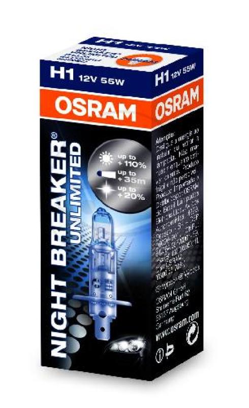 Glühlampe, H1 12V55W, Night Breaker Unlimited