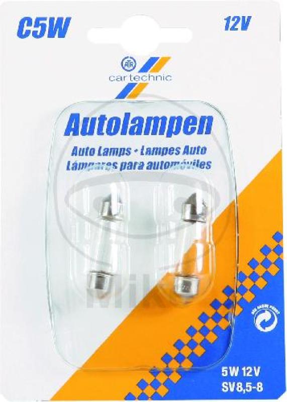 Glühlampe, 12V 5W SV8.5-8, 1 Stk.