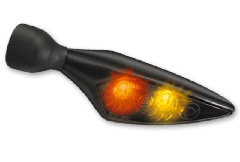 Rück-, Bremslicht, Blinker Einheit Micro Rhombus DF, Dark, schwarz, getöntes Glas, hinten rechts