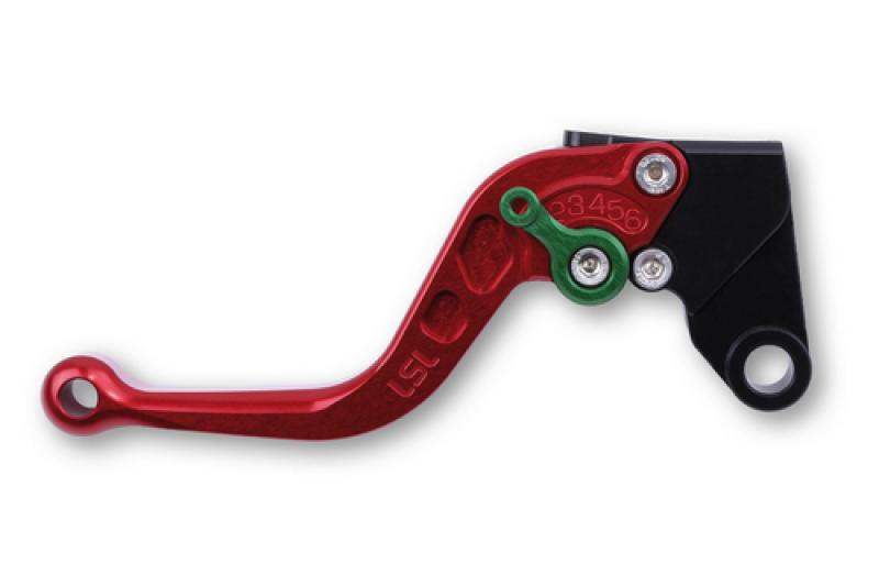 Clutch lever L03, short, red/green