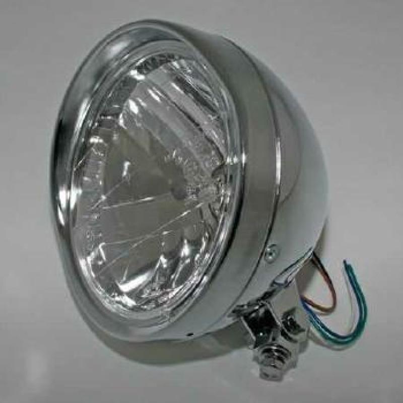 Cruiser chrome headlamp, 6 1/2 inch