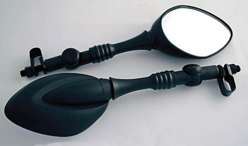 Universal mirror with hinge