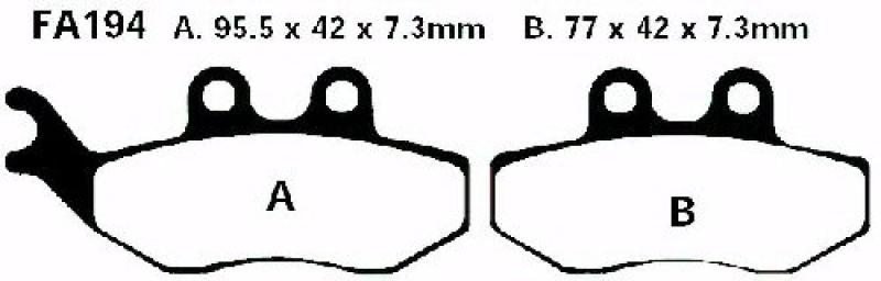 Bremsbelag - Satz Blackstuff (organisch) (EBC), FA194