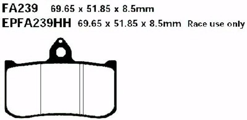 Bremsbelag - Satz Blackstuff (organisch) (EBC), FA239