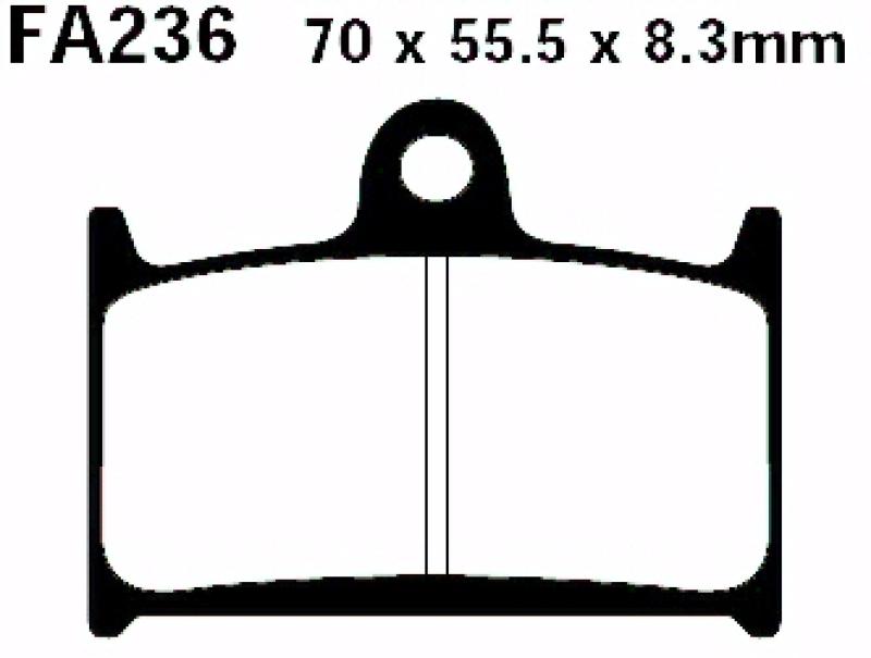 Bremsbelag - Satz Blackstuff (organisch) (EBC), FA236