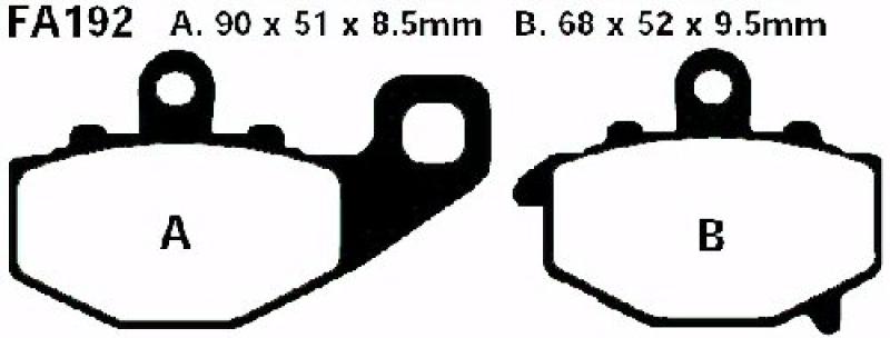 Bremsbelag - Satz Blackstuff (organisch) (EBC), FA192