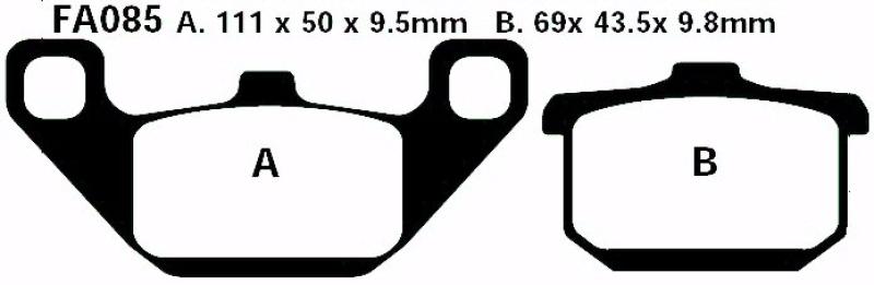 Bremsbelag - Satz Blackstuff (organisch) (EBC), FA085