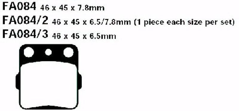 Bremsbelag - Satz Blackstuff (organisch) (EBC), FA084TT