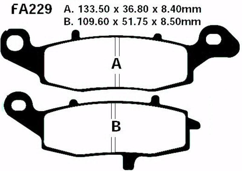 Bremsbelag - Satz Blackstuff (organisch) (EBC), FA229