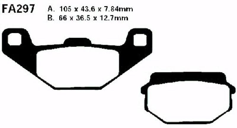 Bremsbelag - Satz Blackstuff (organisch) (EBC), FA297