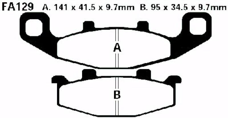 Bremsbelag - Satz Blackstuff (organisch) (EBC), FA129