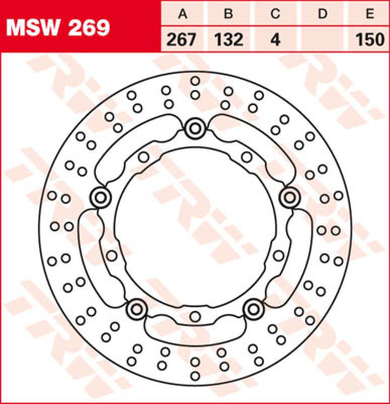 Brake disc MSW269, floating