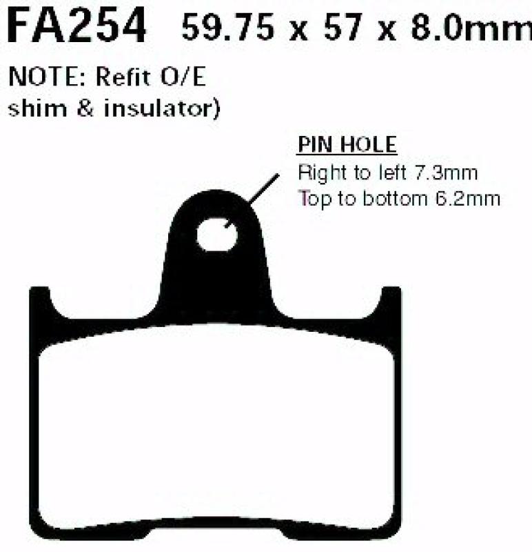 Bremsbelag - Satz Blackstuff (organisch) (EBC), FA254