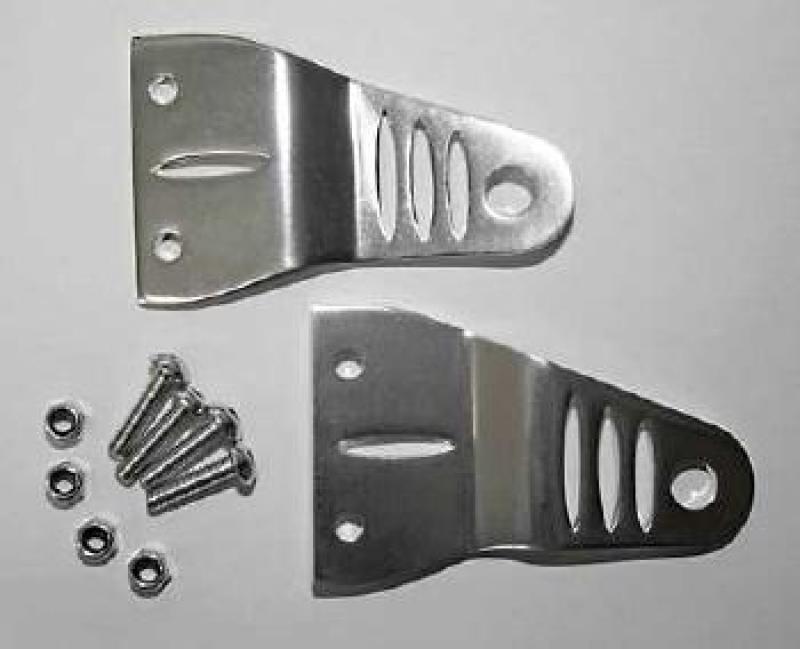 Headlight brackets, Alu silver anodized