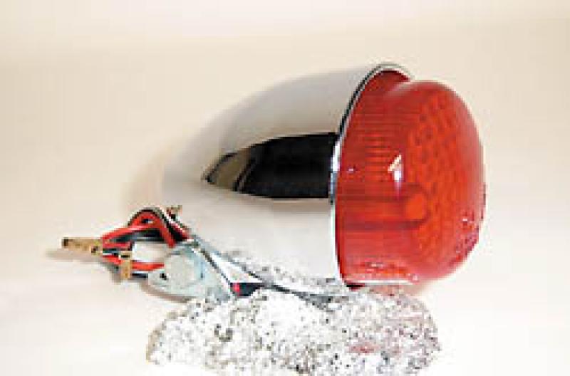 Mini-Rücklicht, TEXAS, verchromtes Gehäuse