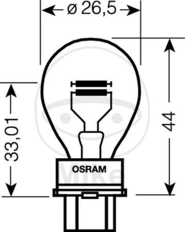 Glühlampe, 12V27/7W W2.5X16Q