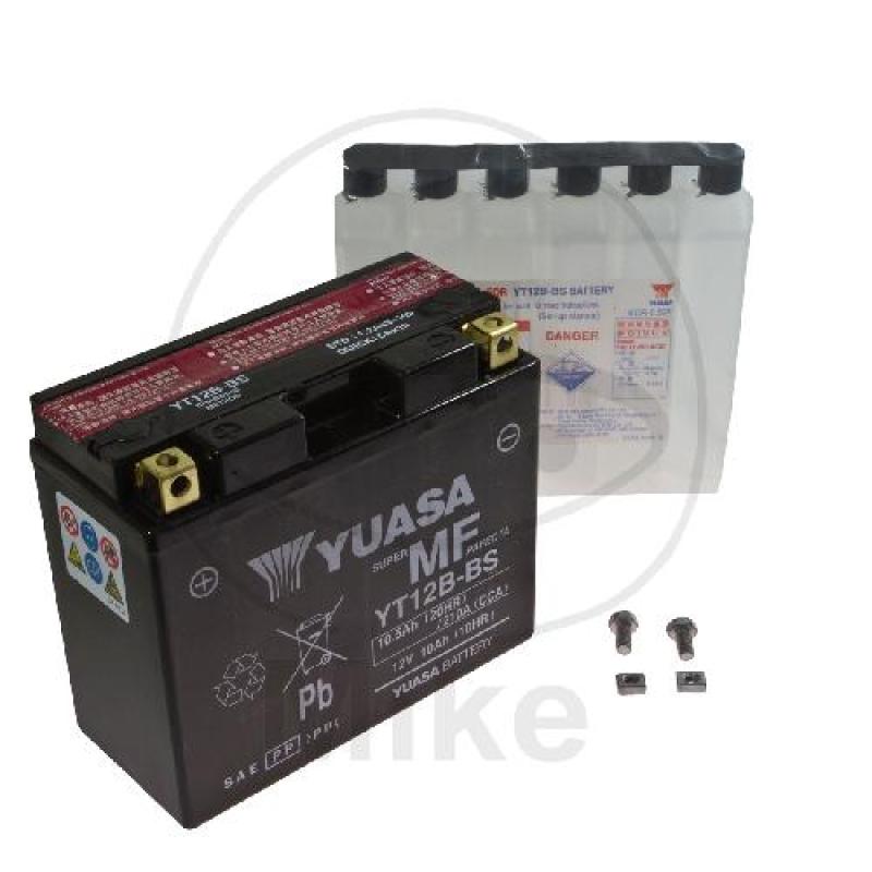 Motorradbatterie, Yuasa, wartungsfrei, YT12B-BS