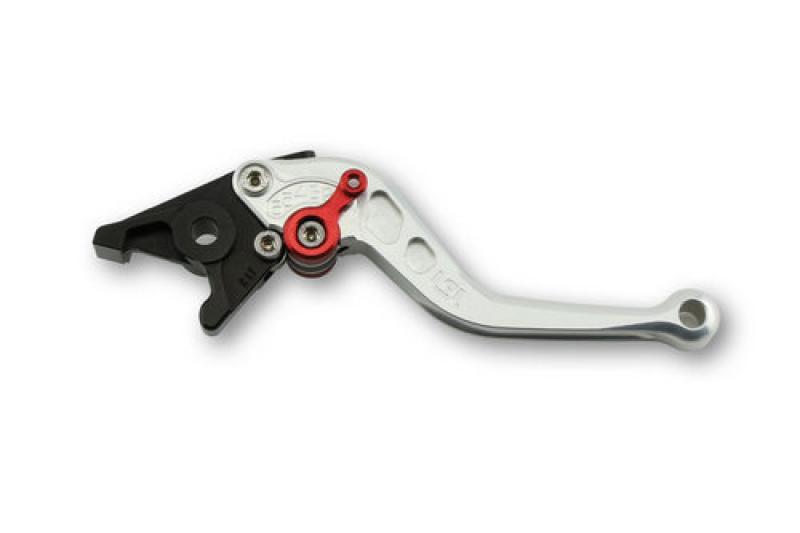 Clutch lever short L66R, silver / red