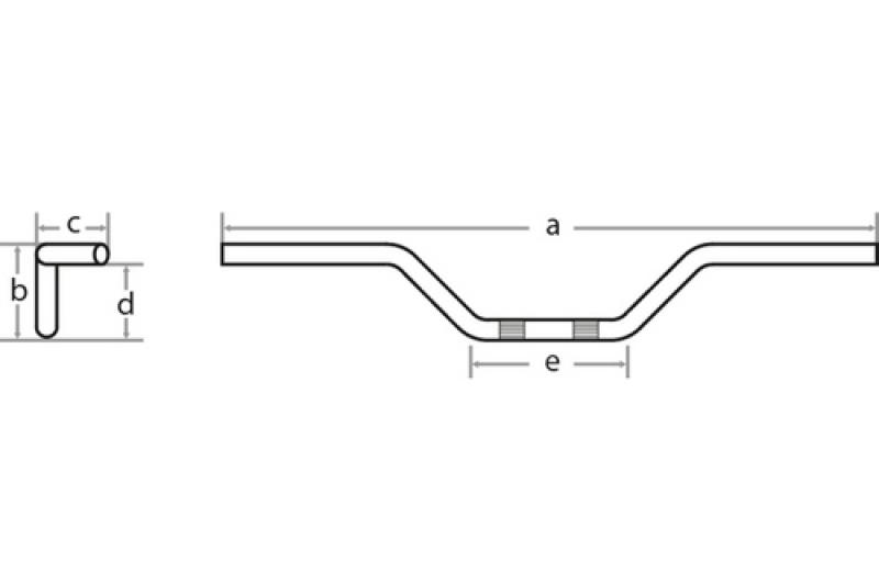 DIRTY BAR, chrome, 1 1/4 inch, W 100cm