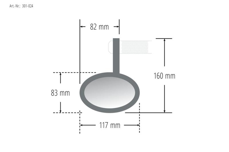 Lenkerendenspiegel VICTORY, 1 Zoll