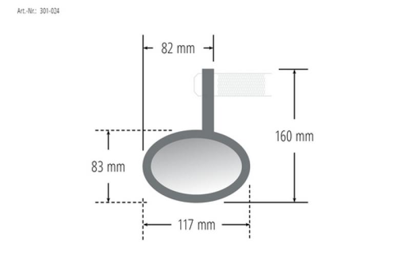 Lenkerendenspiegel VICTORY, 1 Zoll