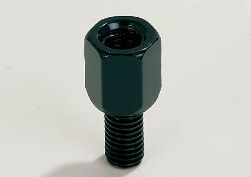 Spiegeladapter Loch M10 re. auf Bolzen M10 li. schwarz