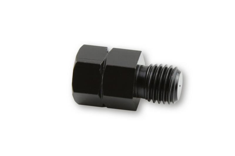Spiegeladapter Loch M10 re. auf Bolzen M10 li. schwarz