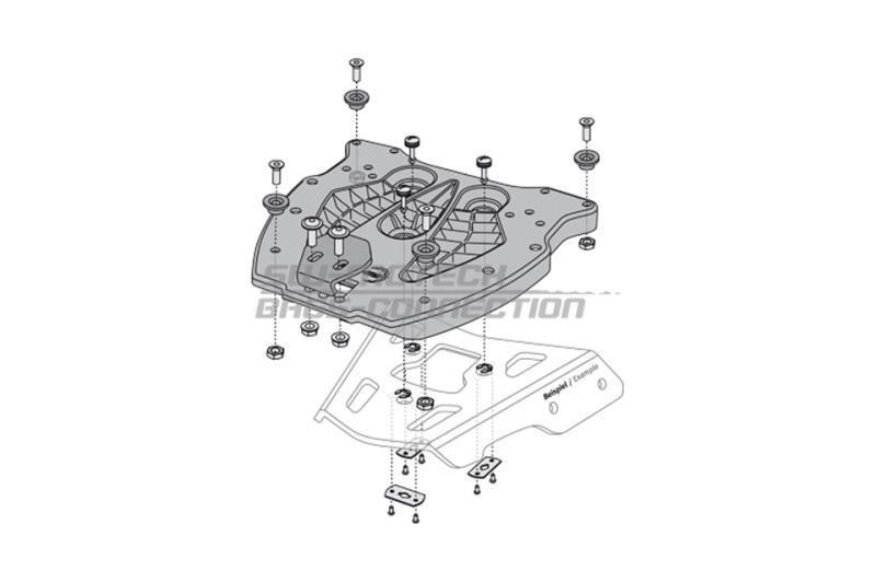 TraX 38 Alu-Box, Topcase Adapterplatte