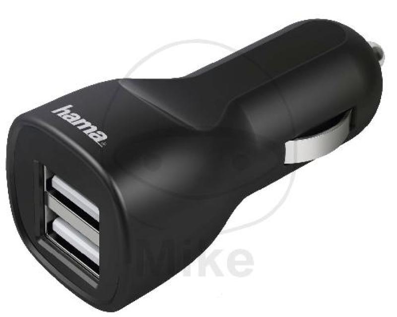 mahler-motors Motorradteilefachhandel & Kfz-Meisterbetrieb - Ladeadapter,  2X USB 12/24V, Hama MAX 2400 MA