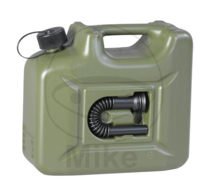 Sportkanister 10 Liter, oliv mit integriertem Auslaufrohr