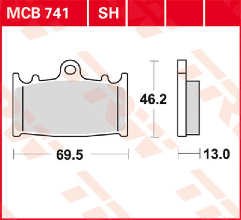 Sinter disc brake pad MCB741SH