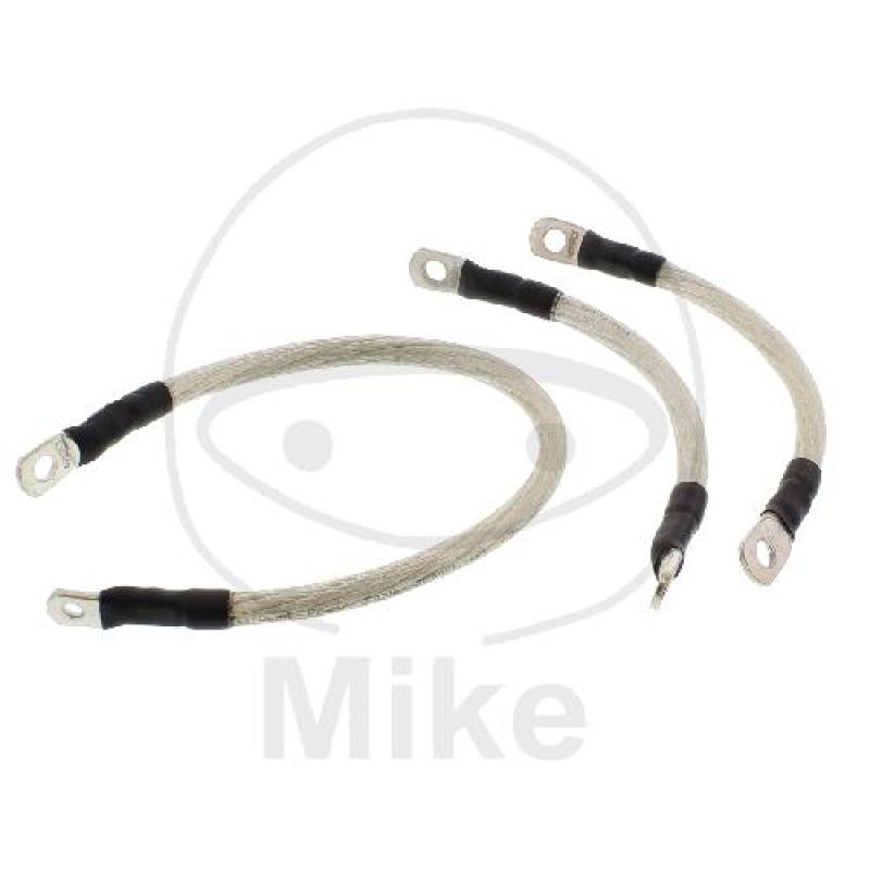 Racing Batteriekabel, Klar, Satz, 200 mm & 200 mm & 380 mm, All Balls