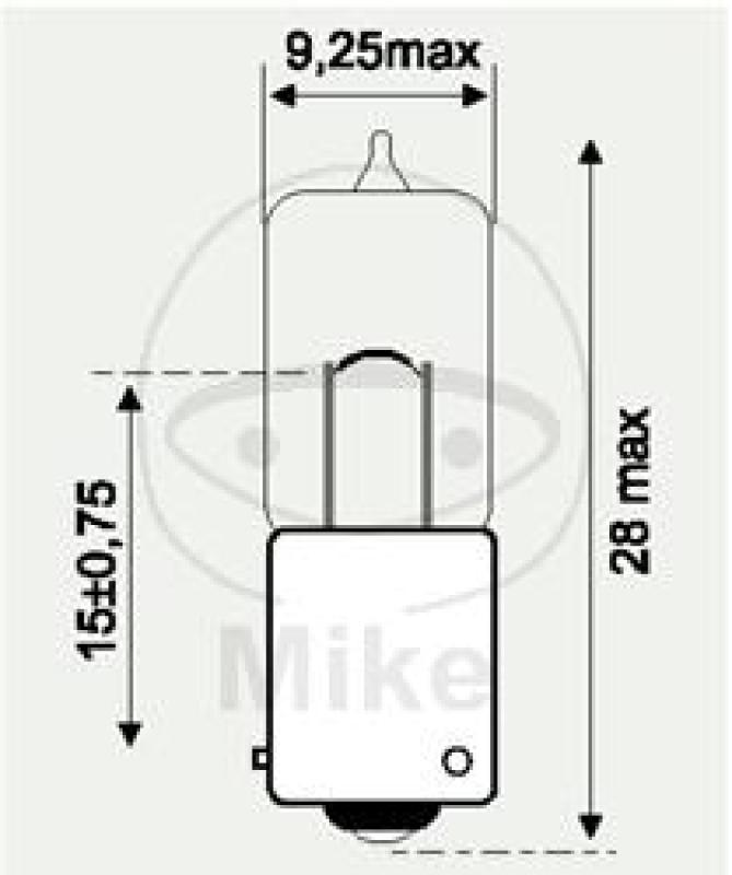 Glühlampe,12V6W BAX9S JMP