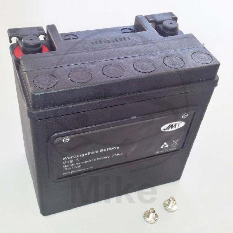 Motorradbatterie, JMT, wartungsfrei, VTB-3 V-Twin