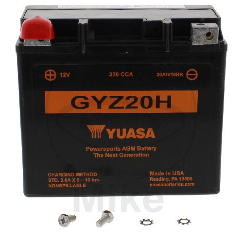 Motorradbatterie, Yuasa, wartungsfrei, GYZ20H