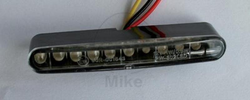 LED Rückleuchte, Klarglas, Gehäuse schwarz, Highsider