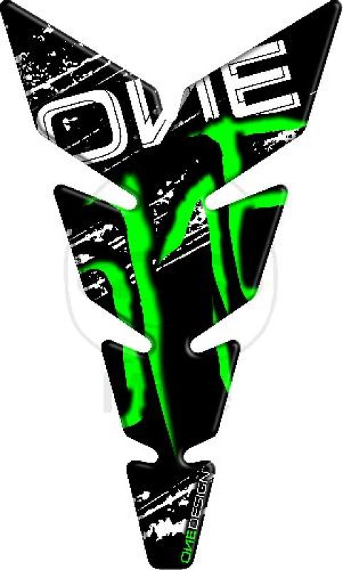 Tankprotektor/Tankpad, schwarz matt, grün, 223 X 134 mm