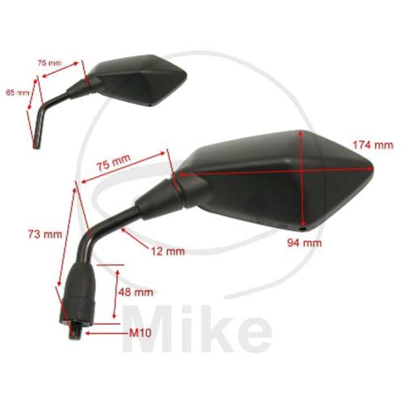 Spiegel, schwarz, links, JMP