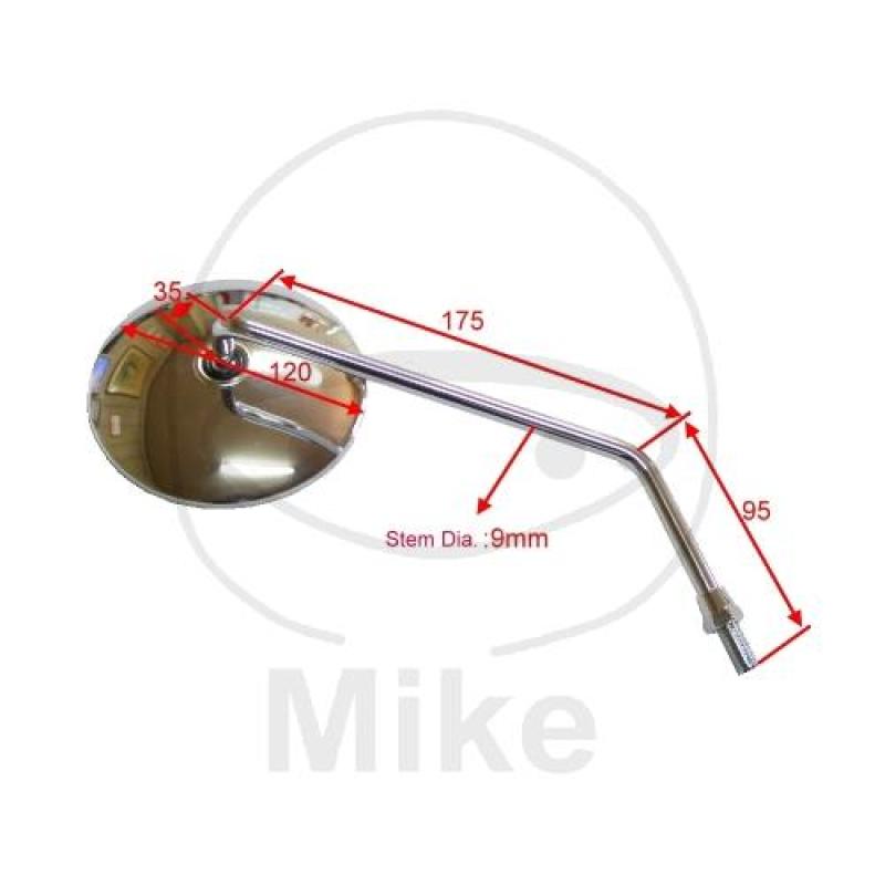 Spiegel, chrom, links, JMP