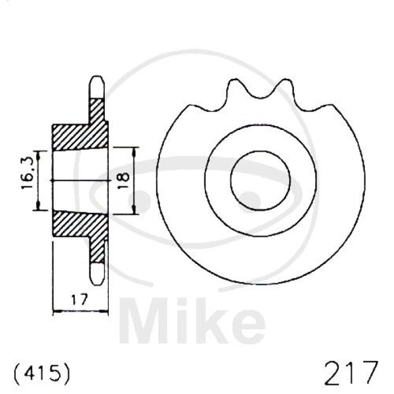 Ritzel, 11Z, Teil.: 415, Konisch 16/18