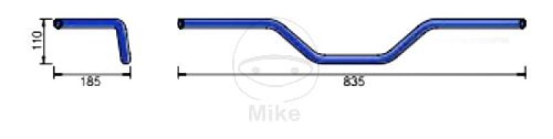 Stahl-Lenker, schwarz, Ø 22 mm, Enduro