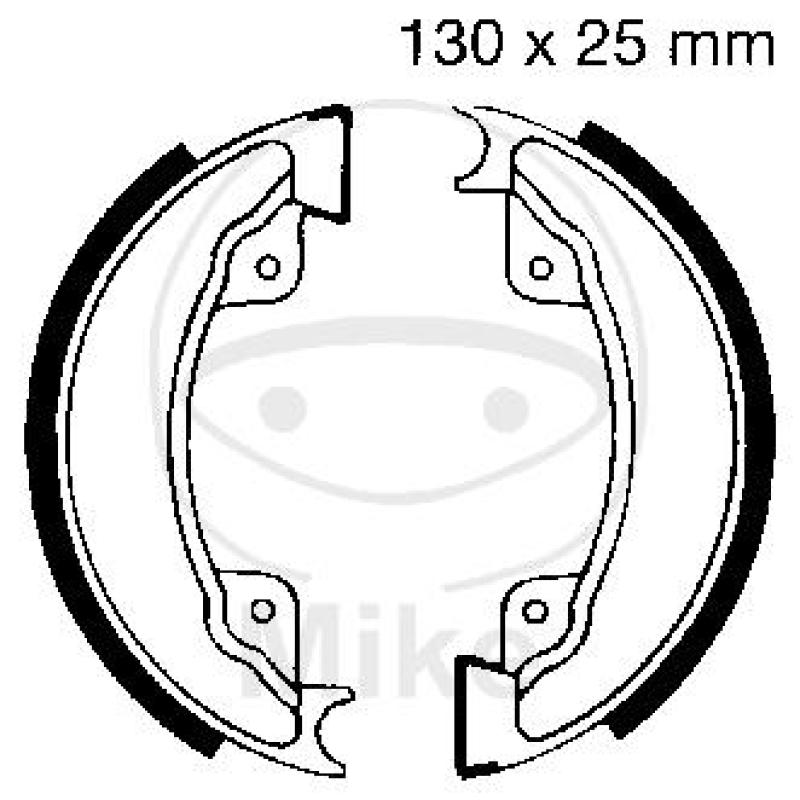 Bremsbacken, gerillt, mit Feder, EBC