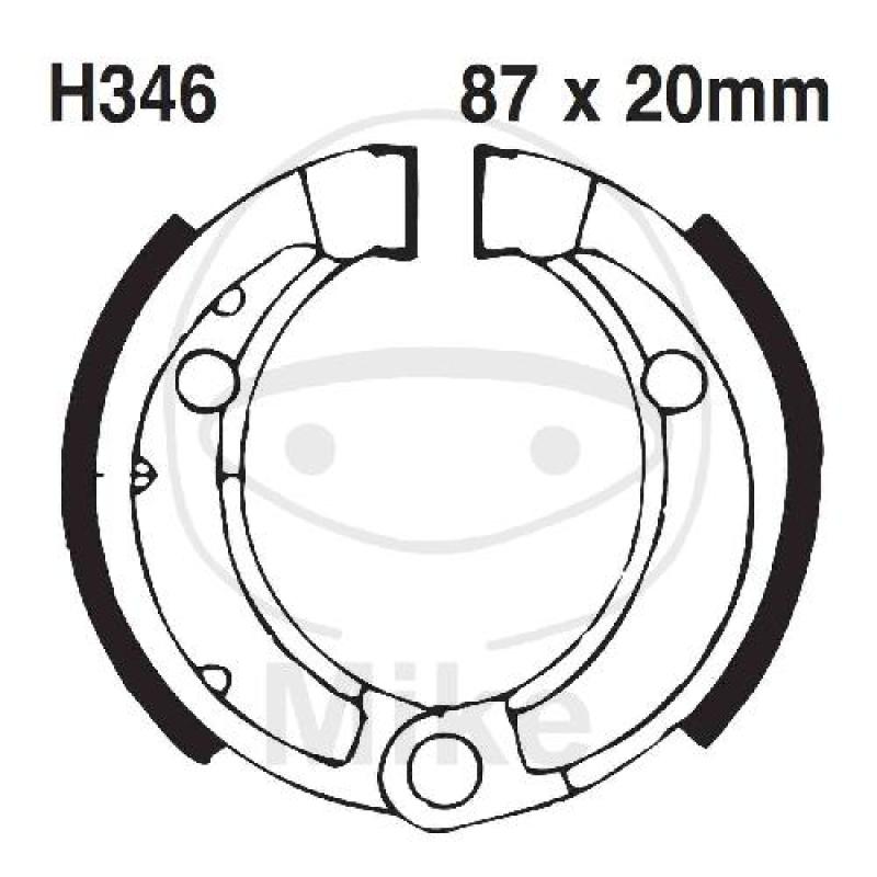 Bremsbacken, gerillt, mit Feder, EBC