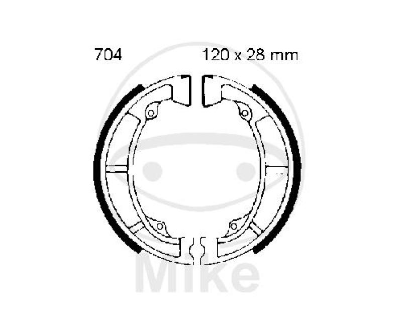 Bremsbacken, mit Feder, EBC