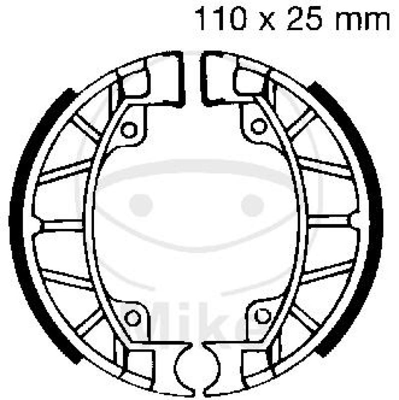 Bremsbacken, ohne Feder, EBC
