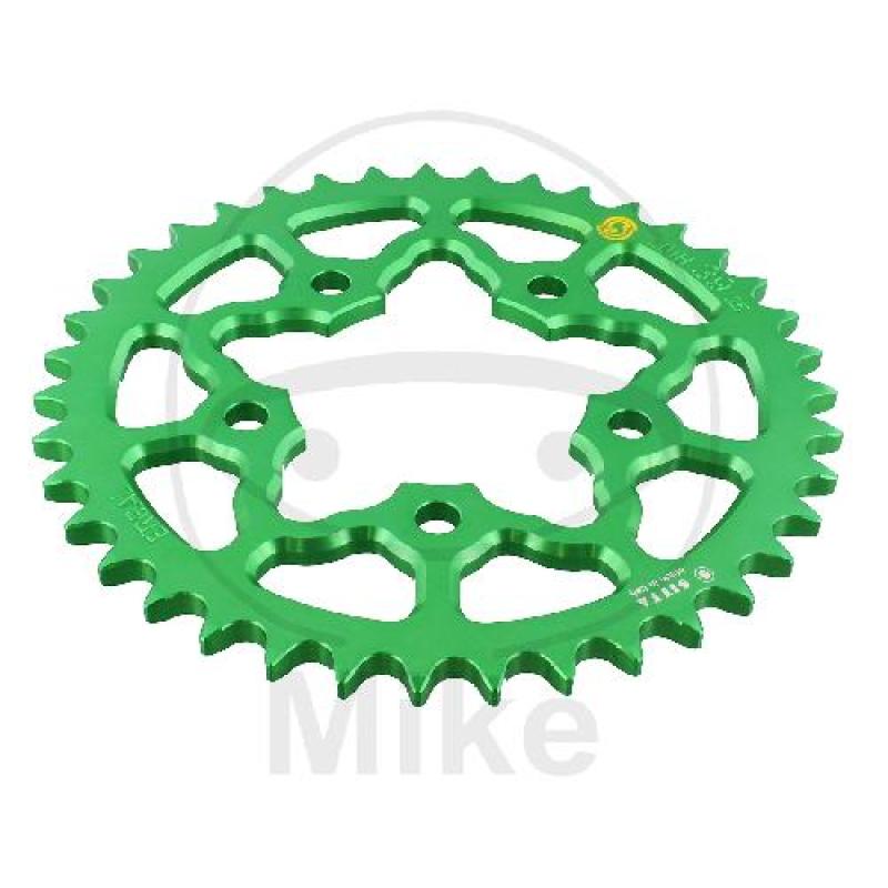 Alu-Kettenrad, 39Z, Teil.: 525 grün, Sitta, Innen Ø : 076, Lochkr.: 100