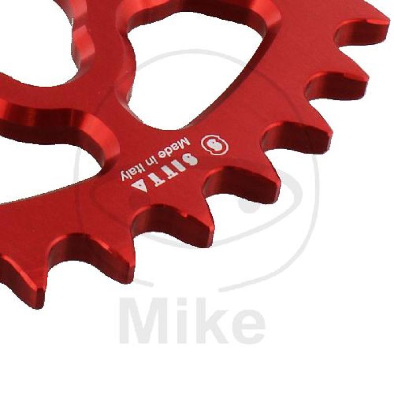 Alu-Kettenrad, 39Z, Teil.: 525 rot, Sitta, Innen Ø : 076, Lochkr.: 100