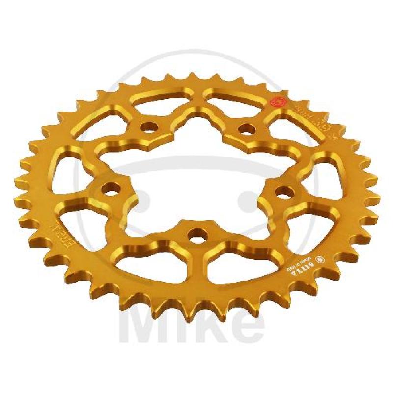 Alu-Kettenrad, 39Z, Teil.: 525 gold, Sitta, Innen Ø : 076, Lochkr.: 100