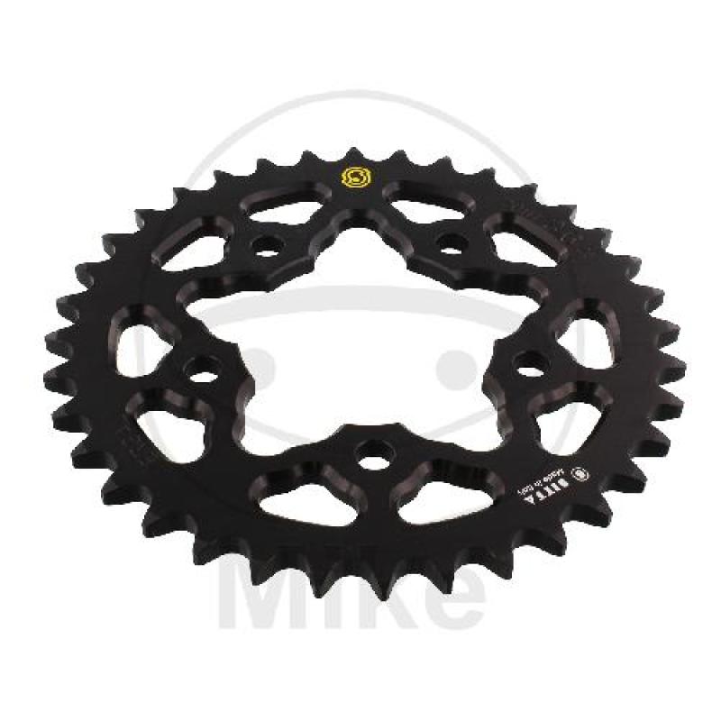 Alu-Kettenrad: 36Z, Teil.: 525 schwarz, Sitta, Innen Ø : 076, Lochkr.: 100