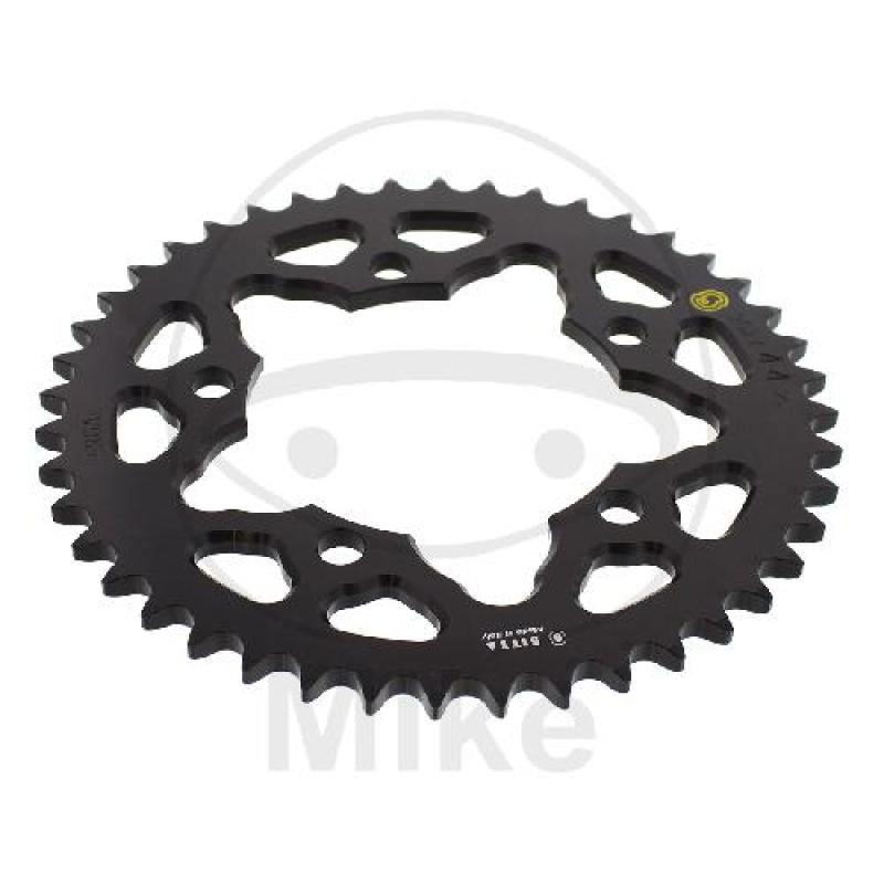 Alu-Kettenrad: 44Z, Teil.: 525 schwarz, Sitta, Innen Ø : 110, Lochkr.: 131